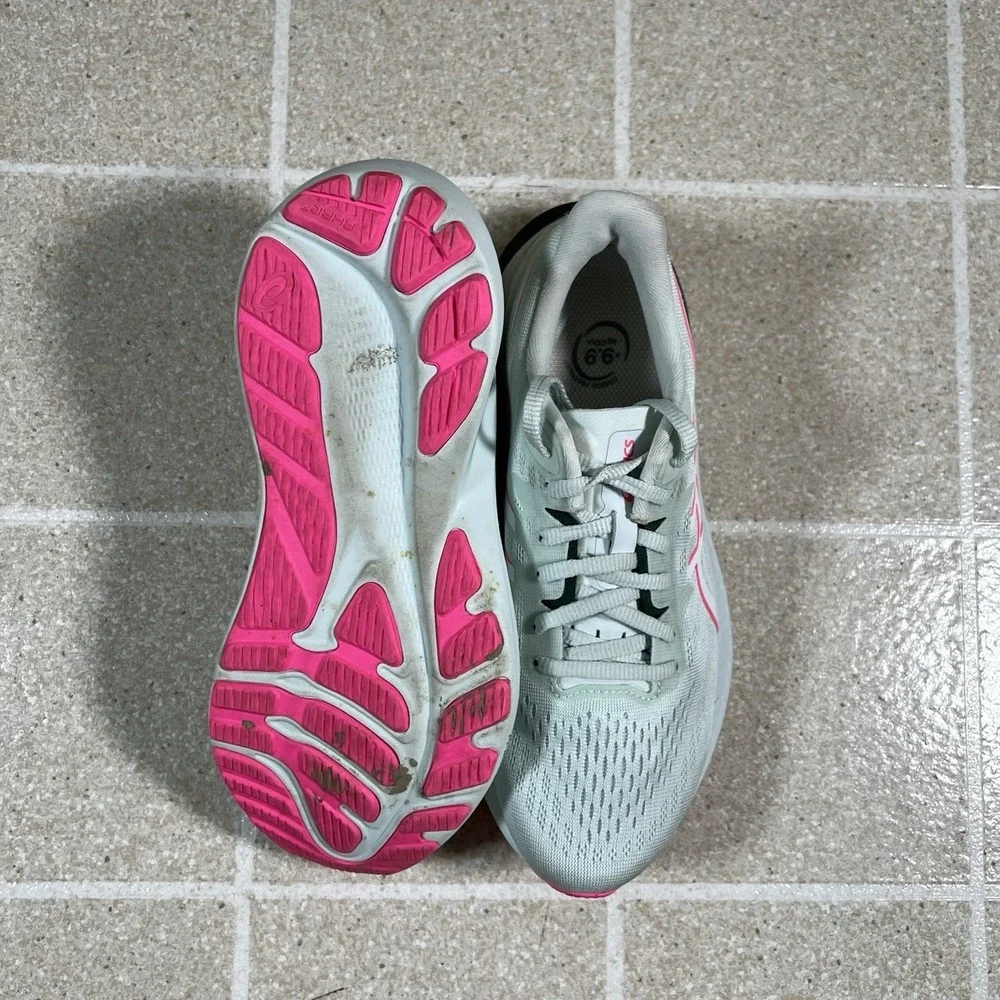Asics GT-2000 12 Shoes Womens Sz 7 Pure Aqua Pink Mesh Lace Up Sneakers 1012B506